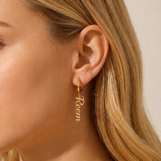 Arabic Letter Drop Earrings