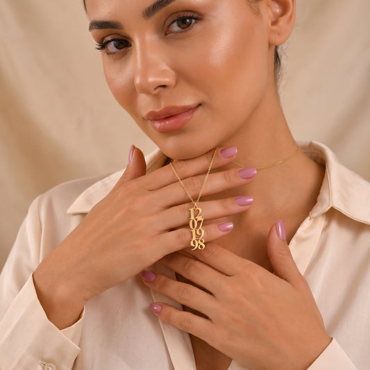 Vertical Date Necklace