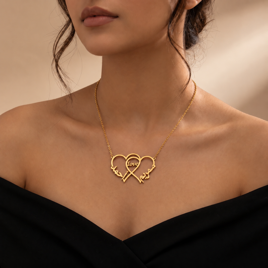 Two Names, One Heart Necklace