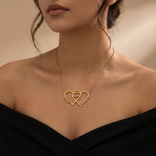 Two Names, One Heart Necklace