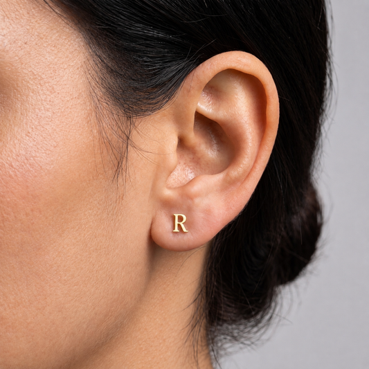 Custom Letter Stud Earrings