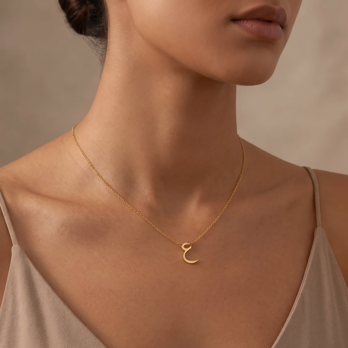 Single Initial Pendant Necklace