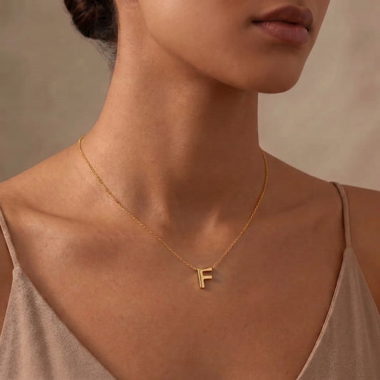 Single Initial Pendant Necklace