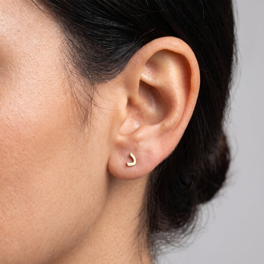 Custom Letter Stud Earrings