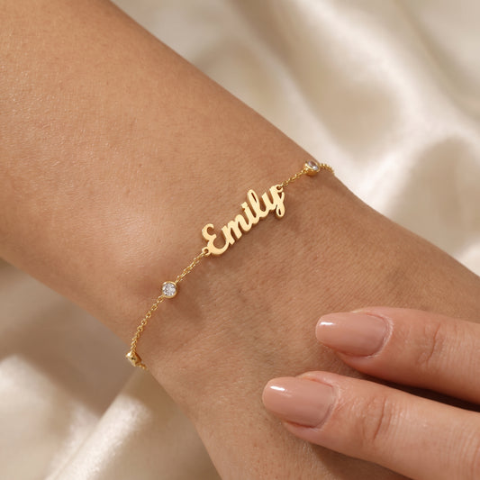 Cursive Script Name Bracelet
